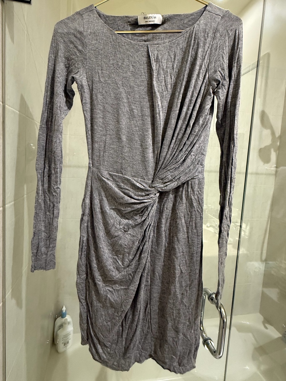 Bailey 44 Women's Heather Gray Long Sleeve Knit Dress